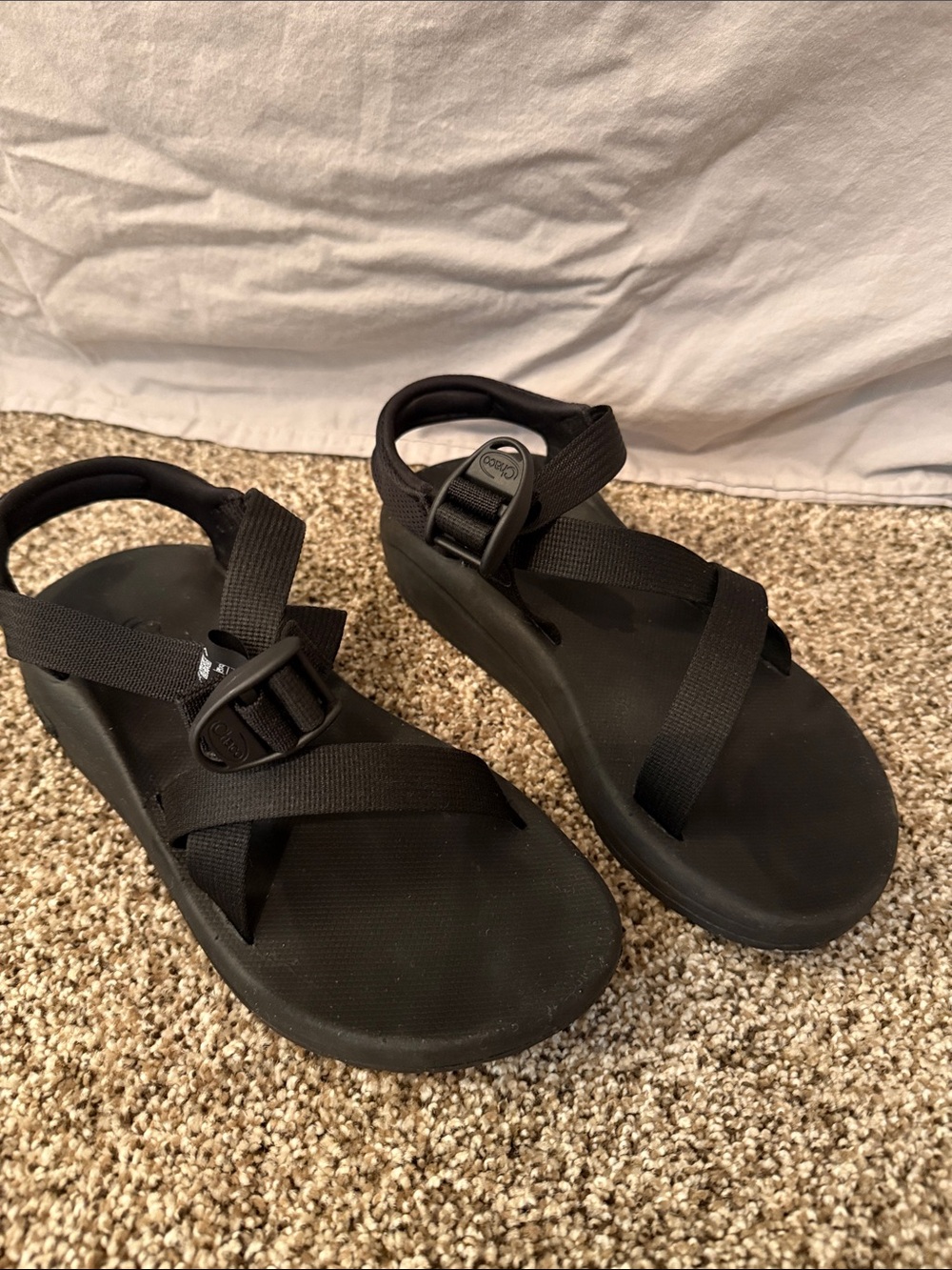 Chaco Women's Black Sport Sandals with Adjustable Straps
